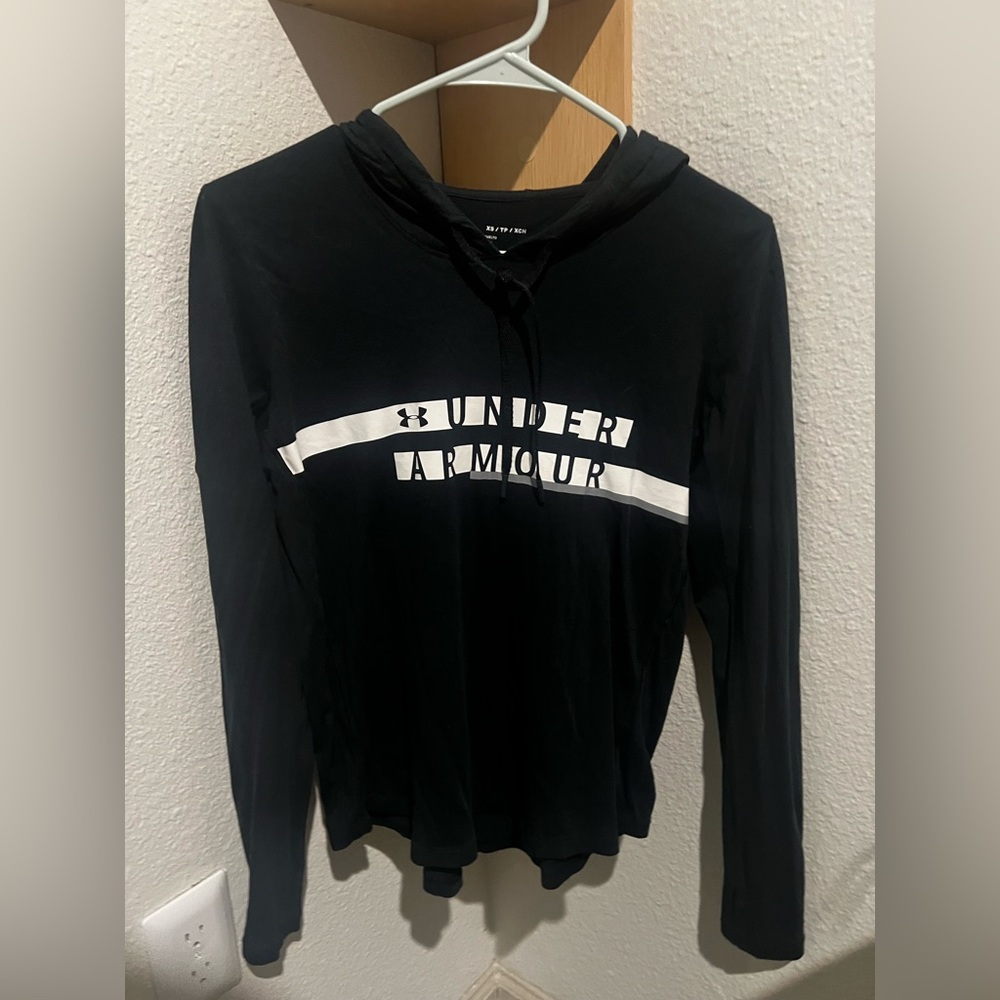 Under Armour Women's Black and White Hoodie